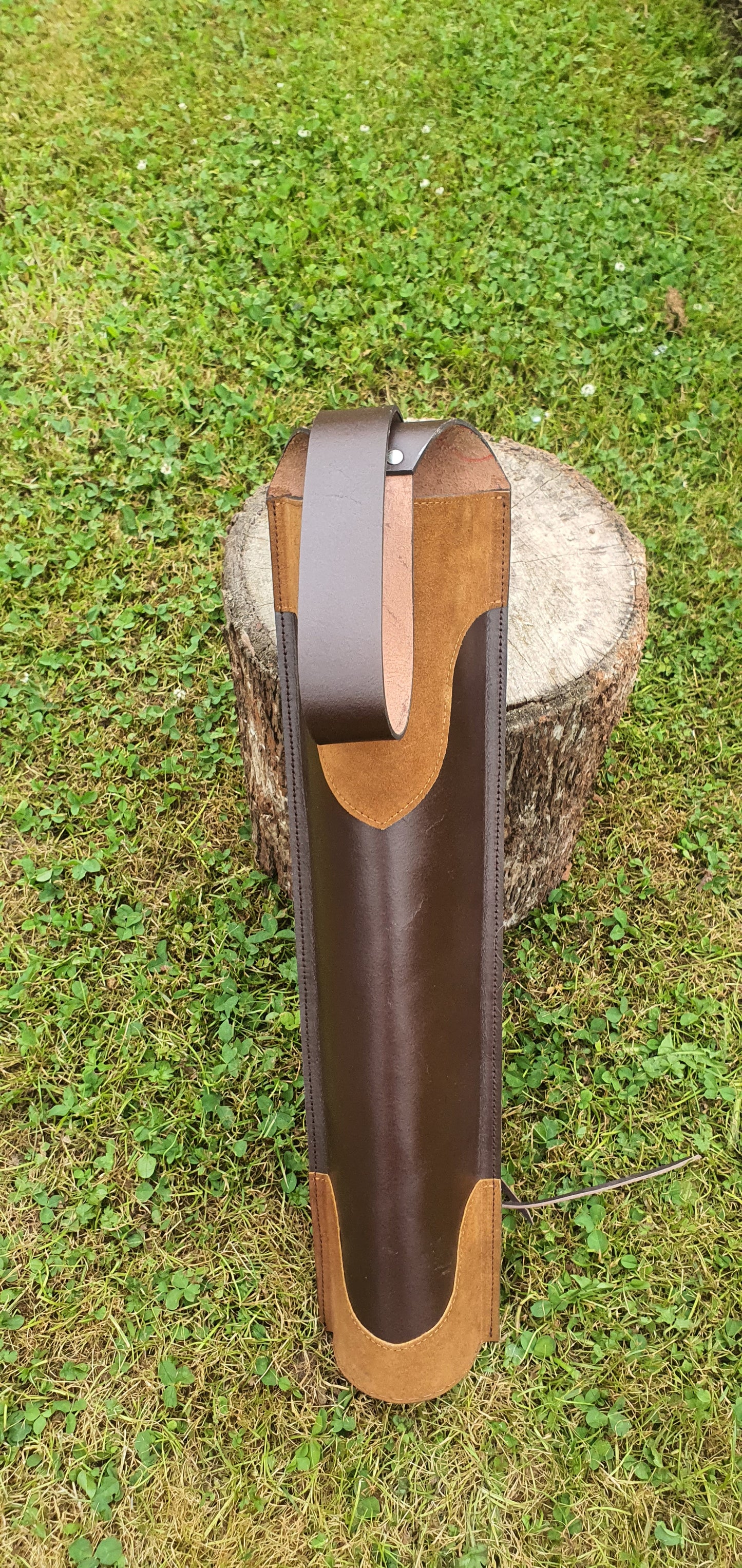 Split leather traditional quiver