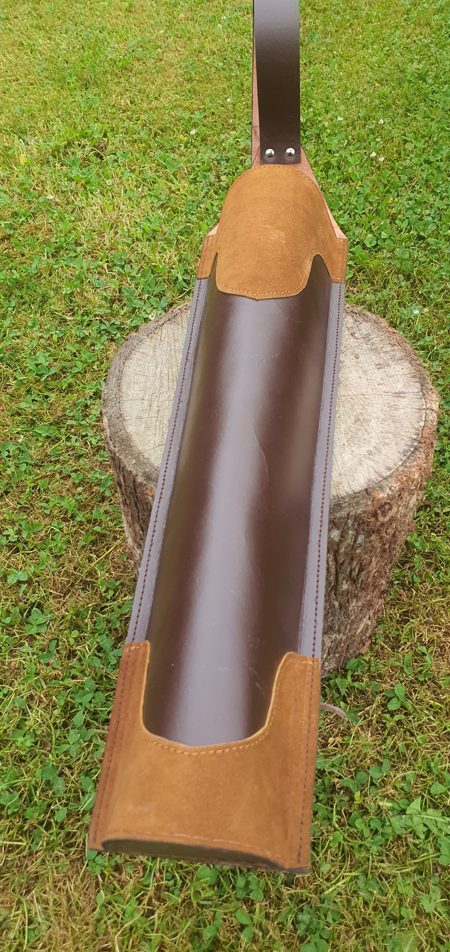 Split leather traditional quiver