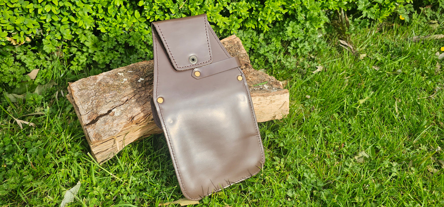 Leather Pocket Quiver - Dark Brown