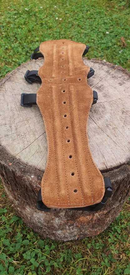 Suede vented armguard - Extra long 330mm length (Alternate design)