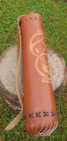 Patterned leather tube quiver - Multiple leather colours available