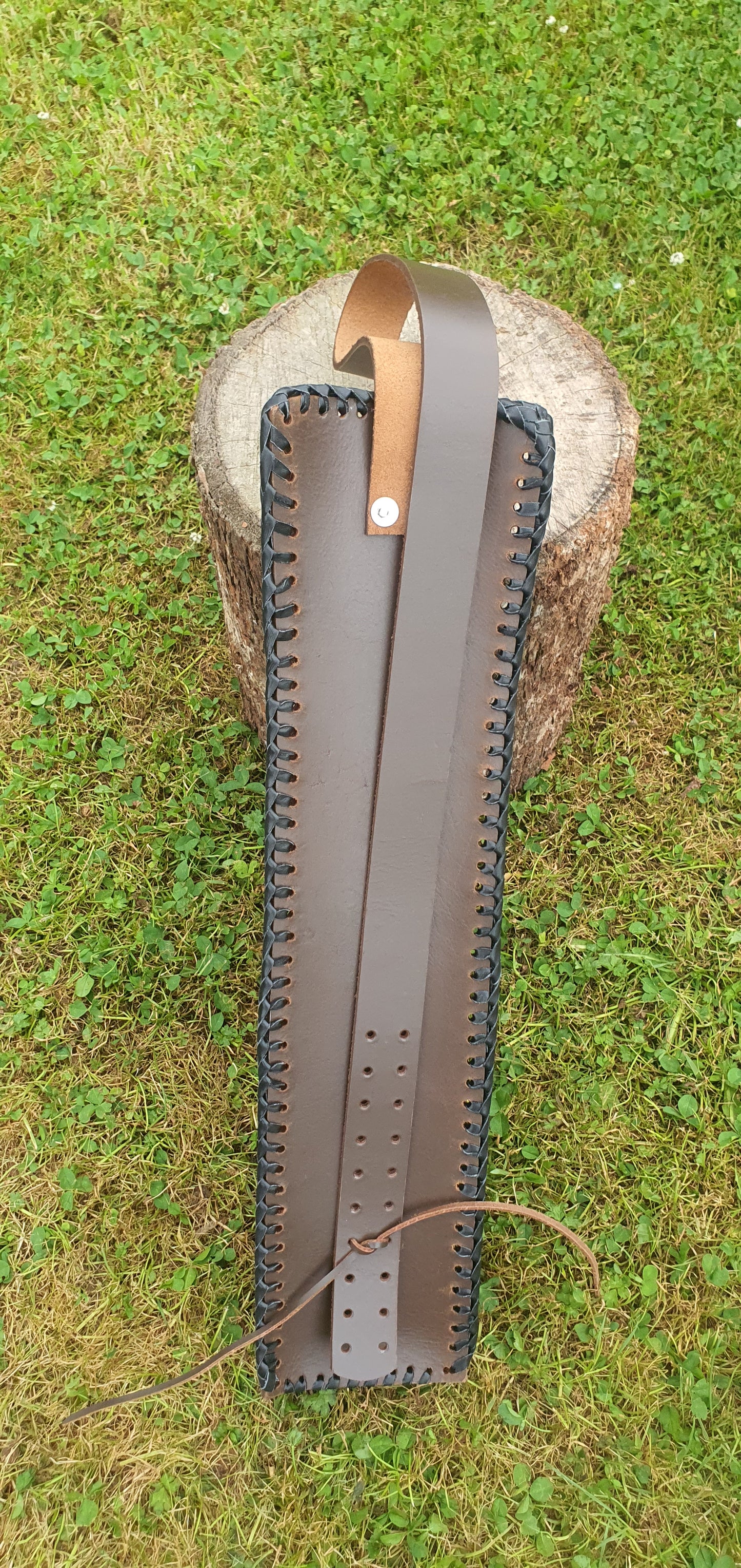 Traditional one of a kind leather quiver