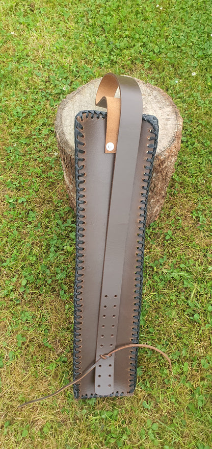 Traditional one of a kind leather quiver