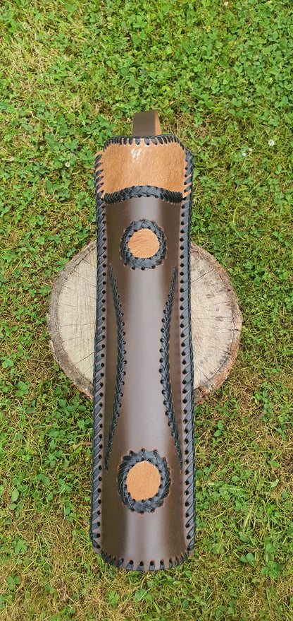 Traditional one of a kind leather quiver