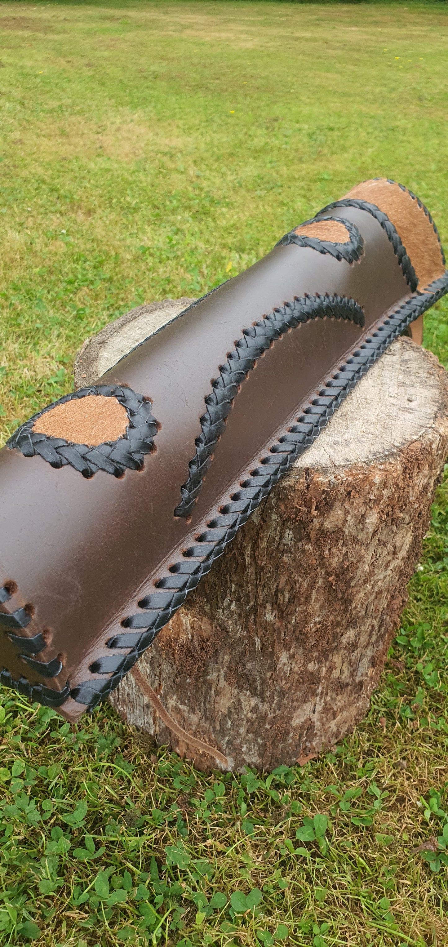 Traditional one of a kind leather quiver