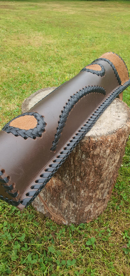 Traditional one of a kind leather quiver