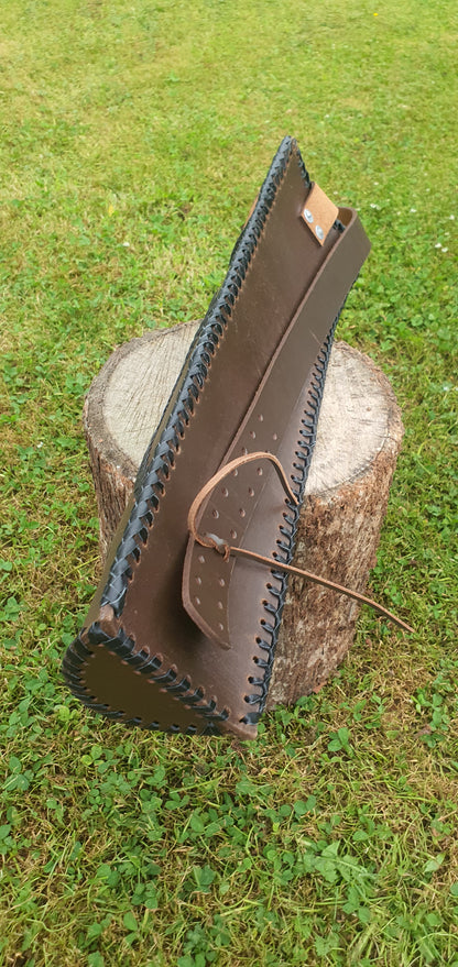 Traditional one of a kind leather quiver