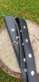 Supreme quality grain leather quiver with white braid