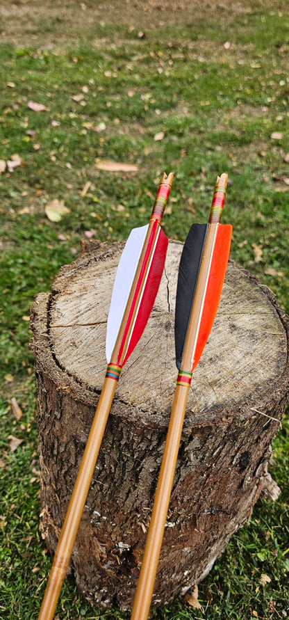 Tonkin Bamboo Arrows w/ colourful strings