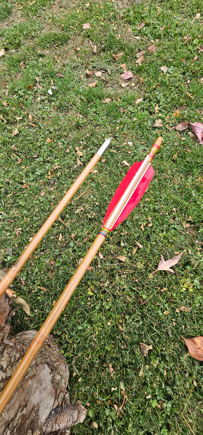 Tonkin Bamboo Arrows w/ colourful strings