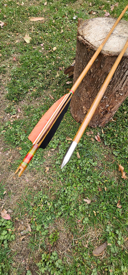 Tonkin Bamboo Arrows w/ colourful strings