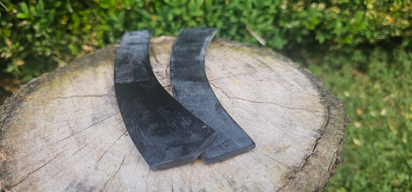 Horn plates (x2) for bow making - Water Buffalo