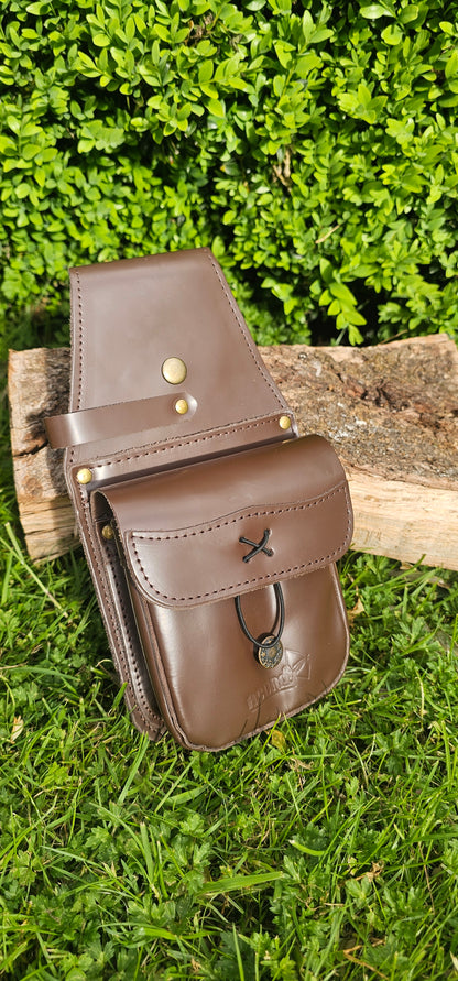 Leather Pocket Quiver - Dark Brown