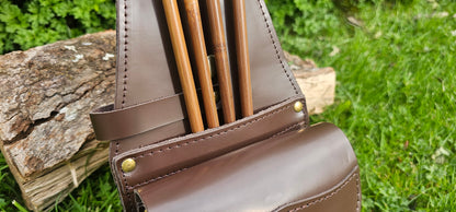 Leather Pocket Quiver - Dark Brown