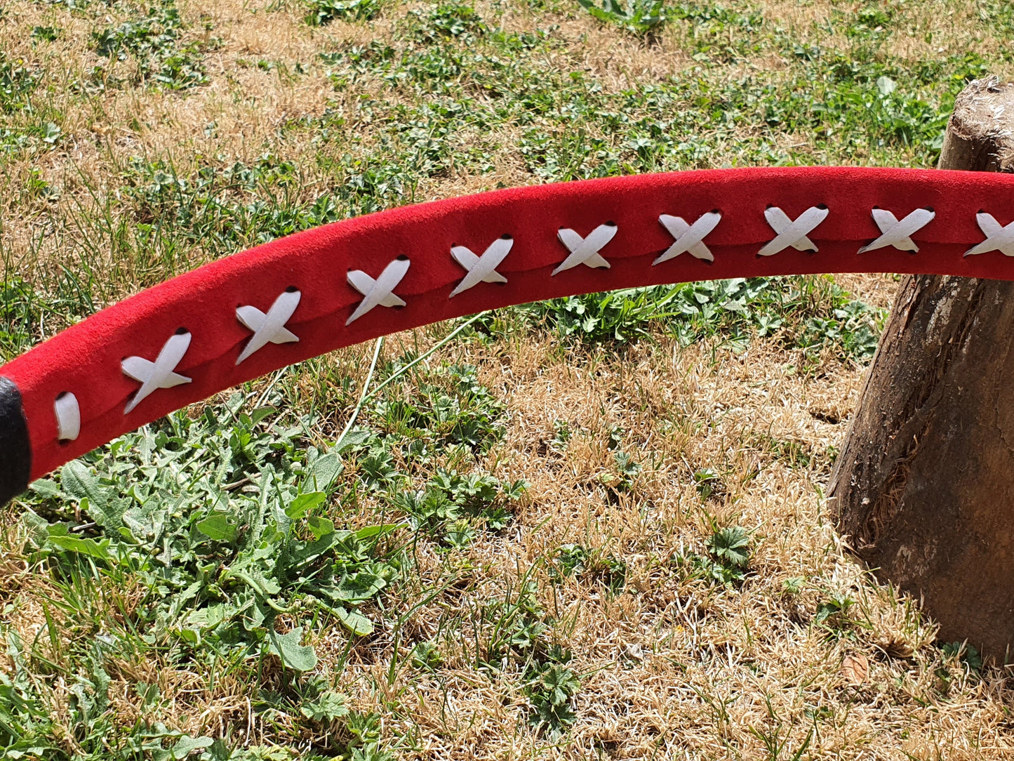 Red Leather-bound Hungarian horsebow - 30lb draw weight