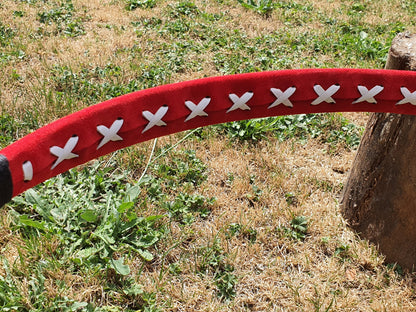 Red Leather-bound Hungarian horsebow - 30lb draw weight